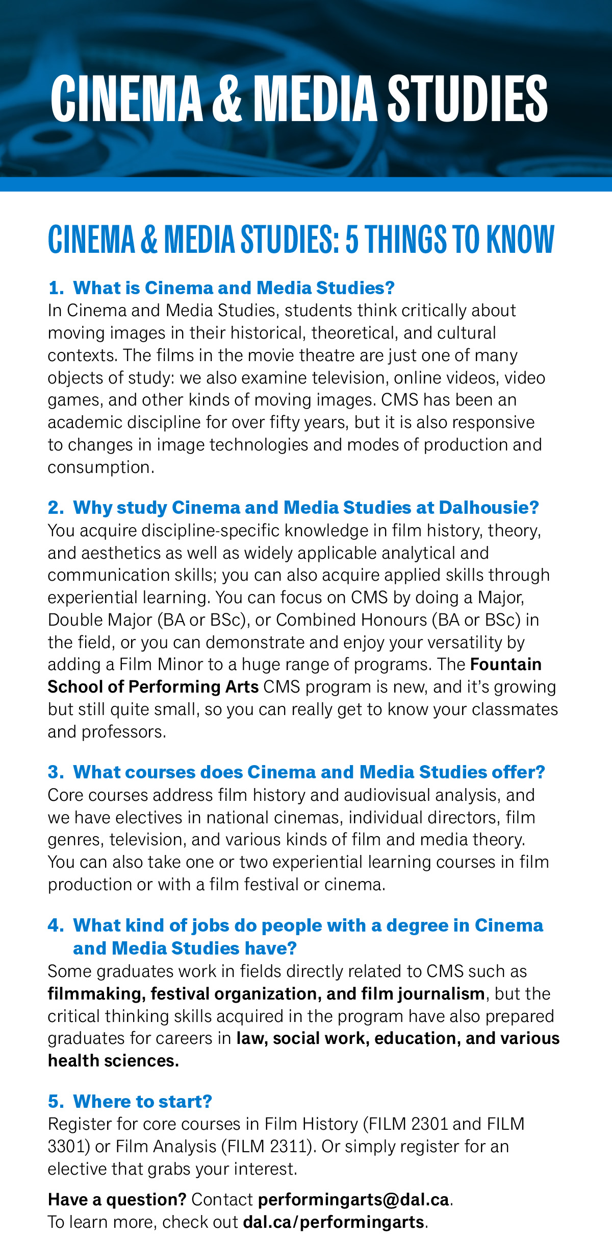 CINEMA And MEDIA STUDIES: 5 Things To Know - Fountain School Of ...